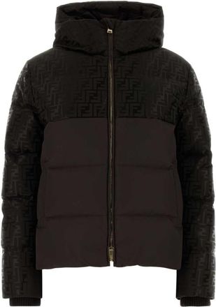 Fendi Brown Logo Hood Jacket