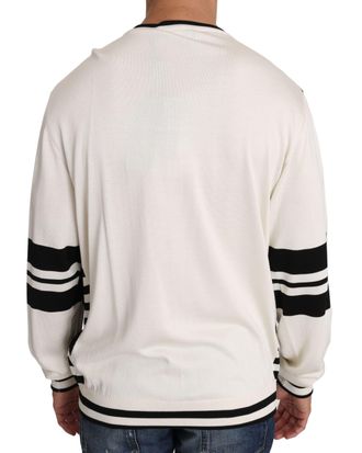 Dolce & Gabbana Mens Sweater Black Silk Polyester Nylon