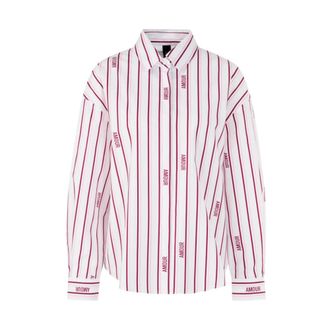 Marc Cain Rethink Together Gestreepte Blouse - Dames - Blouses & Shirts - Veelkleurig - Maat: 3XL Katoen