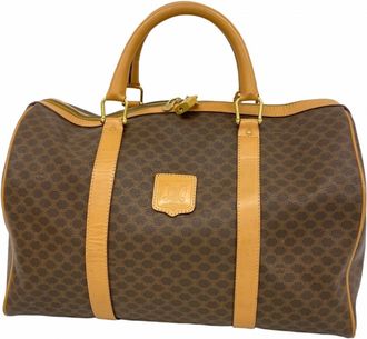 Celine Brown Pvc Boston Bag (Pre-Owned)