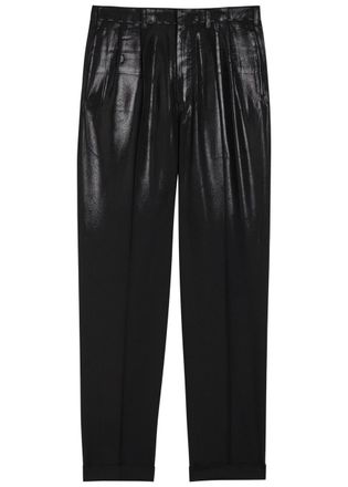 Maison Margiela Coated Straight-leg Wool Trousers - Black - 38 (UK6 / XS)