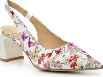 Catherine Malandrino Kildly Slingback Pump in White Floral at Nordstrom Rack, Size 6.5