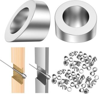 OEM Paquete De 100 Arandelas Angulares De 5/16 Para Extremos De Barandilla De Escalera. Arandelas Biseladas De Acero Inoxidable De 30 Grados Para Barandil