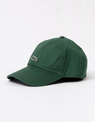 Lacoste Mens Lacoste Mens Organic Cotton Twill Cap - Green 132 - Size: ONE size