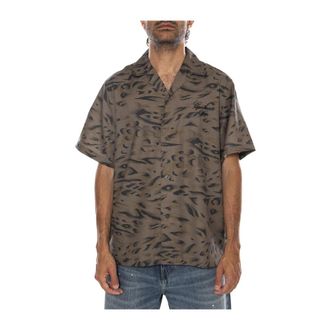 Carhartt Work in Progress Travon Shirt - Heren - Korte mouwen Overhemden - Bruin - S - Katoen - Overhemden