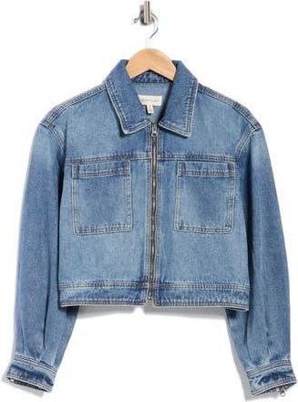Current Elliott Blouson Sleeve Crop Jacket in Vintage Denim at Nordstrom Rack, Size X-Small