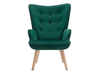 VENTE-UNIQUE.COM Sill&oacute;n cl&aacute;sico terciopelo verde pino