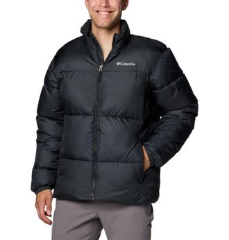 Columbia Mens Puffect III Jacket, Black, Large, Black, Large