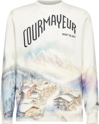 MC2 Saint Barth Courmayeur Snowland 10 Emb Sweater - Heren - Ronde hals truien - Veelkleurig - XL - Wol - Truien & Vesten
