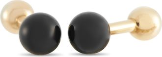 Tiffany & Co. 14K Yellow Gold Onyx Cufflinks TI34-052026