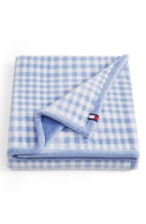 Tommy Hilfiger Modern Check Throw in Boathouse Blue/white at Nordstrom