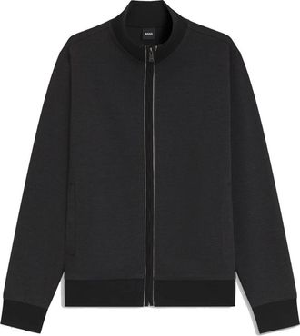 HUGO BOSS Zip-throughs - Heren - Vesten met rits - Zwart - XL - Katoen - Hoodies & sweatvesten