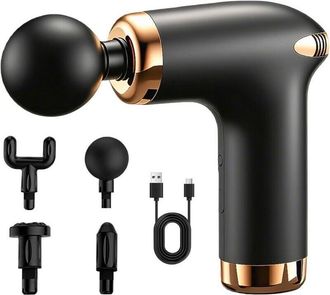 OEM Pistola De Masaje, Masajeador Muscular De Percusi&oacute;n, Pistola De Masaje El&eacute;ctrica Silenciosa, 6 Velocidades + 4 Cabezales De Masaje, Para Relajaci&oacute;n De