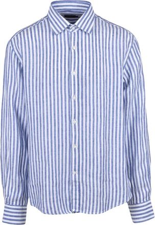 Paul & Shark Casual Shirt - Heren - Casual Overhemden - Blauw - 6XL - Linnen - Overhemden