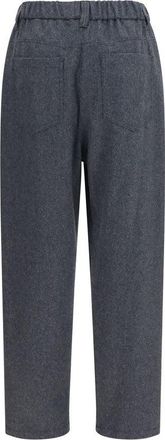 Brunello Cucinelli Womens Gray Wool Oves Aries Casual Pants