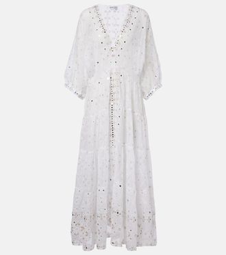 Juliet Dunn Embellished cotton maxi dress