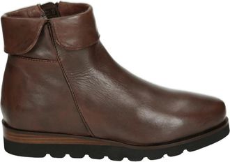 Everybody By B.Z Moda Westelijke leren laars cognac kleur - Dames - Enkellaarsjes - Bruin - 39 1/2 EU - Schoenen
