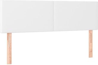 vidaXL Cabeceros 2 unidades cuero sintético blanco 72x5x78/88 cm Vidaxl