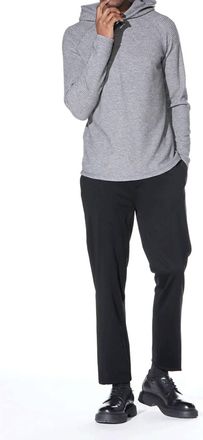 Civil Society Wolfe Waffle Knit Hoodie In Heather Charcoal
