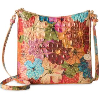 Brahmin Katie Croc Embossed Leather Crossbody Bag in Florita at Nordstrom