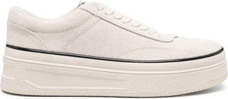 Jil Sander Mens Leather Sneakers - Ivory Suede - Size EU 40