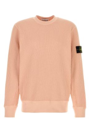 Stone Island Salmon Cotton Sweatshirt