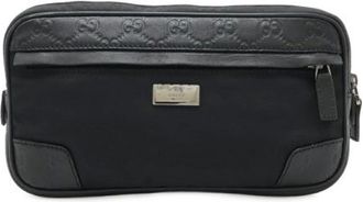 Gucci Pre-owned Belt Bags, female, Black, Size: ONE SIZE Pre-owned Canvas gucci-bags