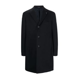 Tagliatore Single-Breasted Coat - Heren - Mantel - Blauw - 3XL - Wol - Jassen