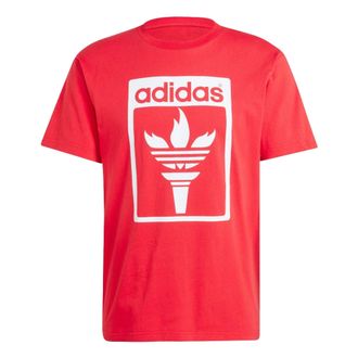 adidas Trefoil Torch T-Shirt Asia Sizing Red JJ1219
