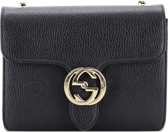Gucci Interlocking Leather Small shoulder bag - Zwart