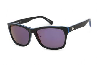 Lacoste L683S Purple Lens Rectangle Sunglasses - Black