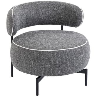 HOMCOM Butaca de sal&oacute;n 81x82x73 cm gris oscuro