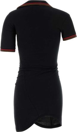 Vivienne Westwood Womens Black Piquet Polo Shirt Aw26black Exterior: Cotton Abiti Dress