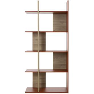 Calicosy Libreria aperta finitura ocra e rovere - EPURA