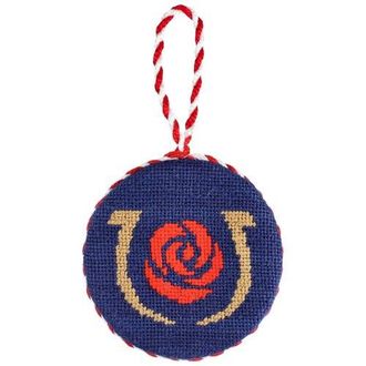 Smathers & Branson Kentucky Derby Needlepoint Ornament in Navy at Nordstrom