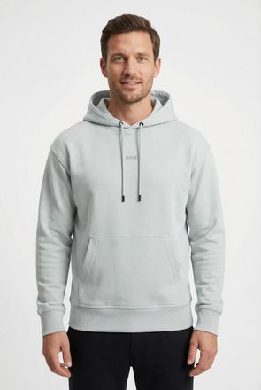 Boss Orange by Hugo Boss Kapuzensweatshirt BOSS ORANGE WeSmallhood, Herren, Gr. 4XL, grau (silber043), Sweatware, Obermaterial: 100% Baumwolle, regular fit normal, hoch geschl