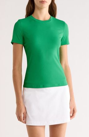 G/Fore Tech Golf UPF 50+ Rib T-Shirt in Clover at Nordstrom, Size X-Small