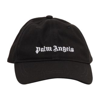 Palm Angels Logo Baseball Cap - unisex - Petten - Zwart - M - Katoen - Accessoires