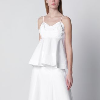 R&oacute;he Optical white peplum bustier