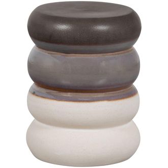 vtwonen Taburete de cer&aacute;mica gris