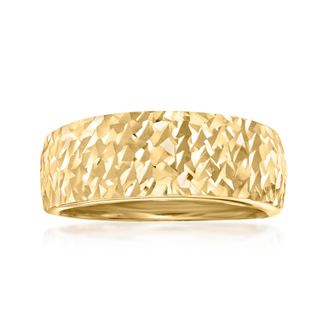 Ross-Simons Italian 14kt Yellow Gold Diamond-Cut and Polished Ring
