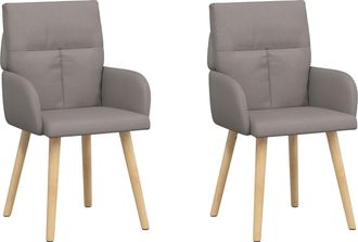vidaXL Sillas De Comedor 2 Uds. Tela Topo 60 X 56 X 96 Cm Vidaxl
