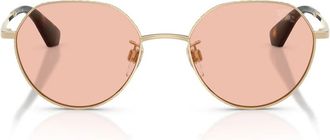 Burberry Irregular Ronde Zonnebril - unisex - Zonnebrillen - Geel - 51 MM - Nylon - Accessoires
