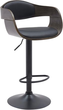 Clp Taburete De Bar Kingston Negro/gris Simil Cuero