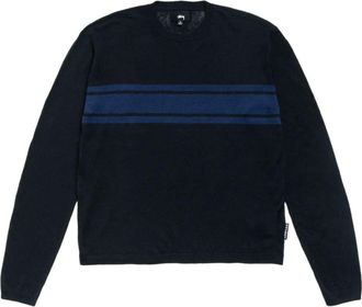 St&uuml;ssy Lightweight Striped Sweater Black 117297-BLAC