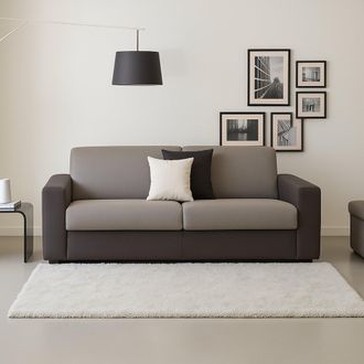 Dmora Talamo Italia - Sof&aacute; Fijo Elizabeth, Sof&aacute; De 3 Plazas, 100% Made In Italy, Sof&aacute; De Sal&oacute;n En Tela Tapizada, Con Reposabrazos Est&aacute;ndar, Cm 220x95h90, Gr