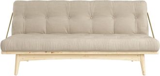 Karup Design Sofá cama de madera natural y tela - Beige