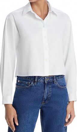 perfectwhitetee Naomi Poplin Shirt In White
