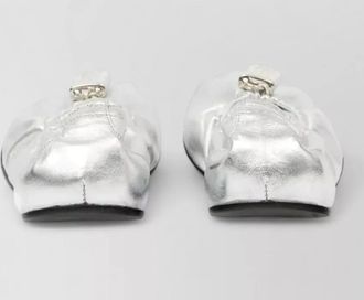 Maison Margiela ballerina shoes square toe metallic charm