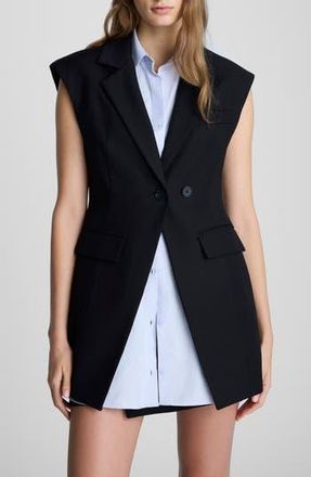 Kenneth Cole Layered Vest with Detachable Shirt Inset in Black/Pale Sky at Nordstrom Rack, Size 2